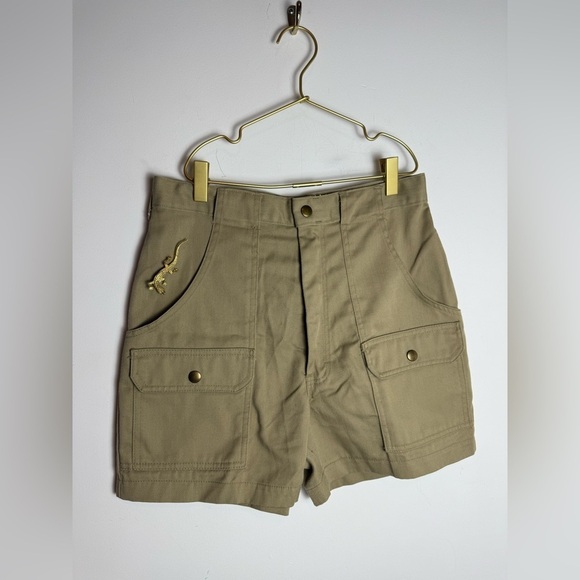 Woolrich Pants - Vintage Woolrich Cargo Khaki Shorts Custom Brooch